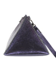 CLEO WRISTLET IN PYRAMID SHAPE METALLIC MIDNIGHT LEATHER
