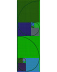 FIBONACCI SCARF IN EMERALD NAVY