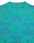DELTA MERINO CREW NECK PULLOVER in TEAL JADE