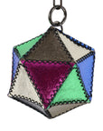 SELENE WRISTLET IN ICOSAHEDRON SHAPE METALLIC MIX LEATHER