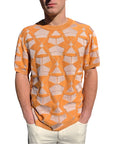 DODECA CREW NECK TEE IN ORANGE SILVER