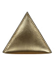 TETRA WRISTLET IN TRIANGLE SHAPE METALLIC GOLD LEATHER